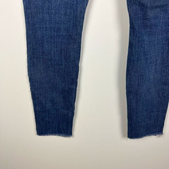 Mother Looker Ankle Fray Skinny Jeans in Girl Crush Raw Hem women’s size 27 - Picture 13 of 15